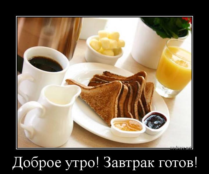 Демотиватор: Доброе утро! Завтрак готов! 