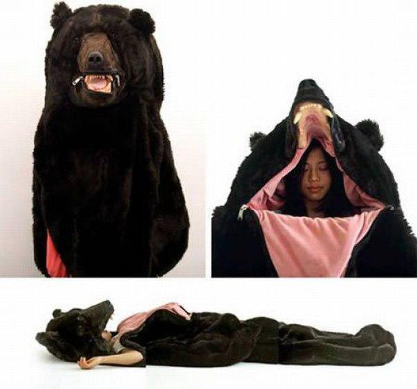 Прикол: Спальный мешок "медведь"