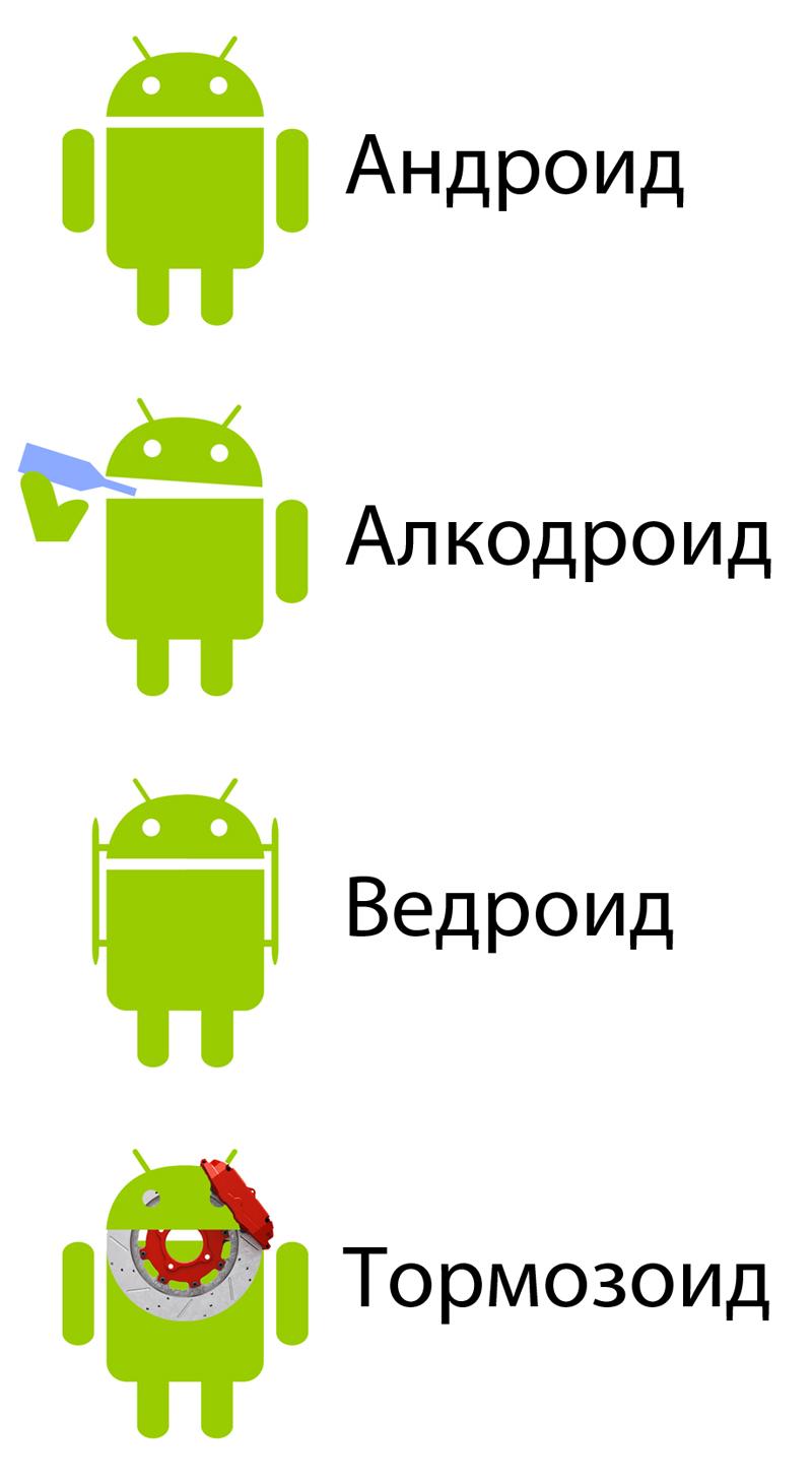 Прикол: Новые логотипы Андроид