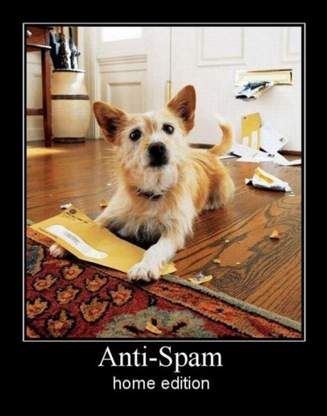 Демотиватор: Anti-Spam home edition