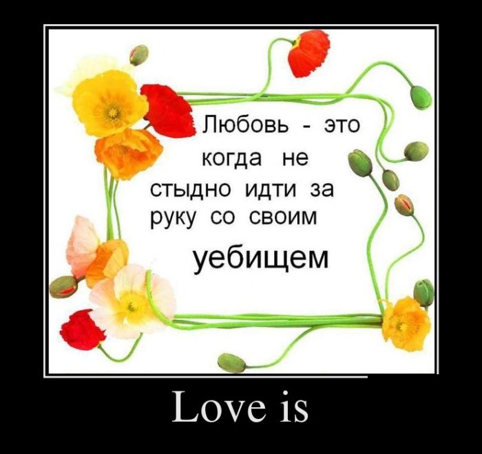 Демотиватор: Love is...