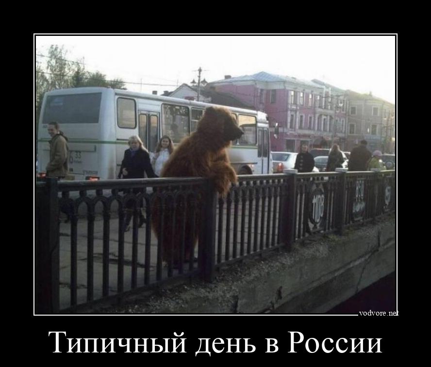 Демотиватор: Типичный день в России 