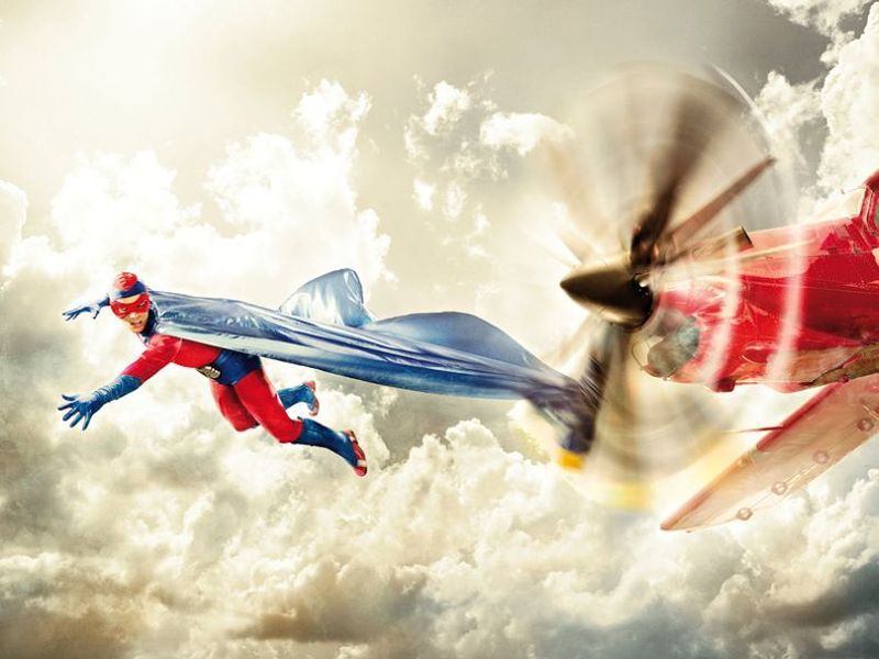 Прикол: Супермен против самолета