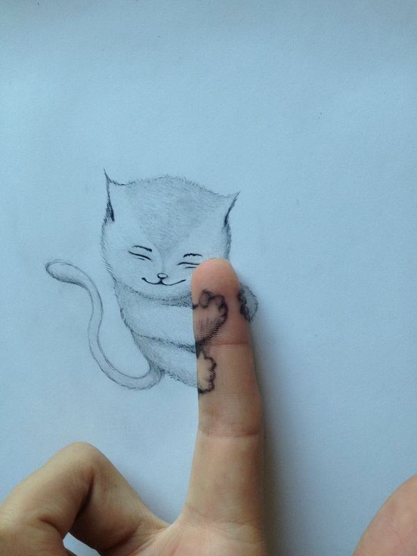 Прикол: Котик нарисованый
